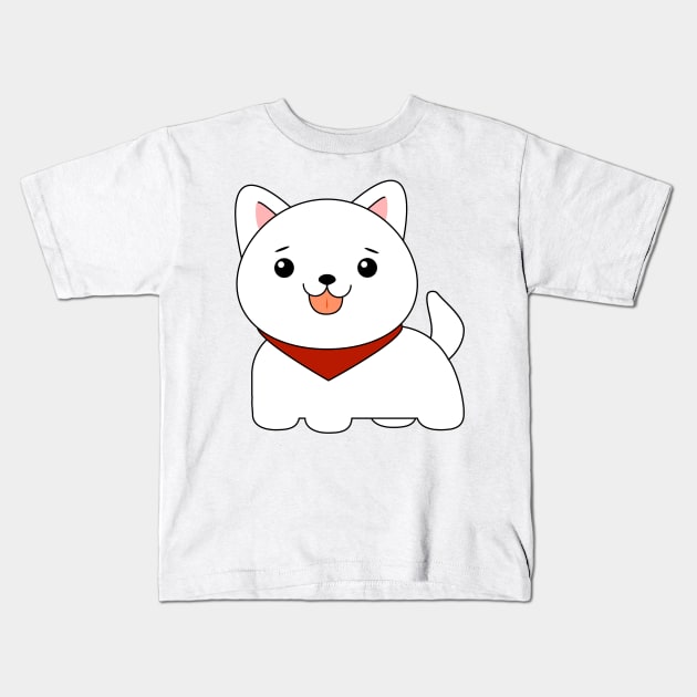 Puppy, Sweet Cute Dog, Dog, Woof Woof, Husky Kids T-Shirt by IDesign23